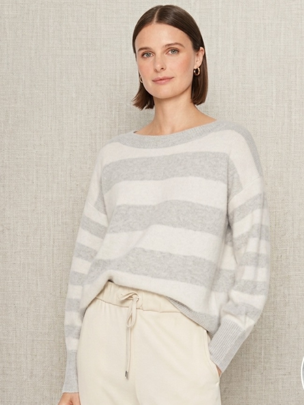 Club Monaco Cashmere Striped Boatneck Sweater